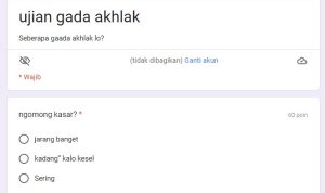 Link Ujian 'GADA AKHLAK' Via Google Form Viral di TikTok, Akses Sekarang Juga!