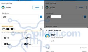 cara top up gopay lewat dana