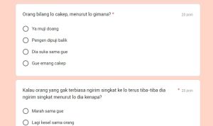 contoh soal yang ada di Link docs google ujian kepekaan yang bisa kamu ikuti bersama pasanganmu.