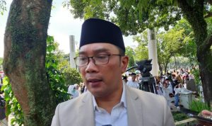 Gubernur Jabar, Ridwan Kamil saat mengungkapkan mengenai pembentukan satgas khusus untuk menangani kasus gagal ginjal.. Sabtu (22/10). Foto. Sandi