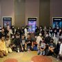 Sejumlah siswa bersama guru foto bersama usai menonton film hasil karya siswa di Mall Cibubur Janciont. Foto : Sandika Fadilah/Jabarekspres.com
