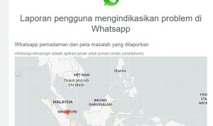Bagas status situs downdetector yang mendeteksi adanya gangguan WhatsApp down hari ini.
