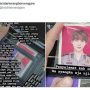 Unggahan twitter yang mengaku gagal ditilang lantaran mengakju sebagai istri Suga BTS, yang fotonya mengenakan seragam Polisi,