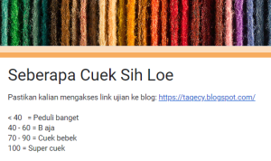 link tes ujian cuek
