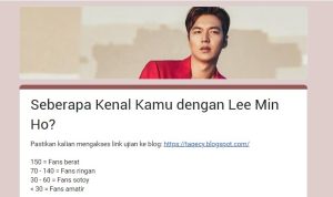 Link Tes Ujian LEE MIN HO, Seberapa Tahu Kamu Tentang Lee Min Ho Buktikan Kamu Minoz Sejati di Sini Link Tes Ujian LEE MIN HO, Buktikan kamu Minoz Sejati di Sini
