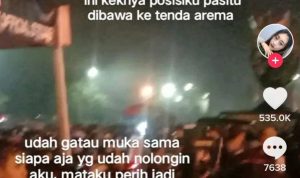 Kisah Pilu Korban Selamat Tragedi Kanjuruan/ TikTok @_hallorena