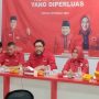 Ketua DPD PDIP Jabar Ono Surono beserta jajaran ketika menggelar coferensi Pers mengenai target kemenangan di Jawa Barat.