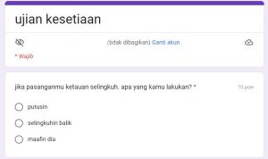 Link Tes Kesetiaan yang Lagi Viral di TikTok 2022 Via Docs Google Form, Segera Coba Disini!