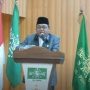 FAHAM WAHABI: Ketua Komisi Rekomendasi Rakernas IX LD PBNU KH Ahmad Nurul Huda saat membacakan poin-poin rekomendasi di Asrama Haji Pondok Gede, Jakarta, pada Rabu (26/10/2022). (NU Online)
