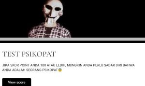 Link Tes Psikopat Terbaru Oktober 2022 Gratis, Ketahui Disini Apakah Kamu Termasuk Psikopat?