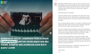 Cara Daftar Jampersal /Instagram @kemenkes_ri