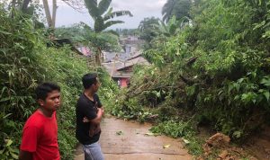 Akibat Hujan Deras, 11 rumah di Cisarua Terkena Longsor
