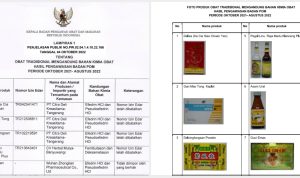 Daftar Obat Tradisional Mengandung BKO Temuan BPOM/ BPOM