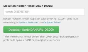 Hanya Login, Langsung Dapat Saldo Dana Rp100 Ribu Gratis Sekarang Juga