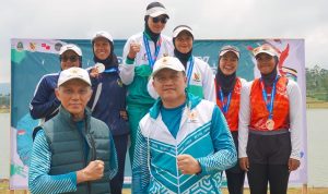 Peraih medali dari cabor dayung yang berhasil sumbang 6 emas untuk Kabupaten Bandung. (porprov.bandungkab.go.id)