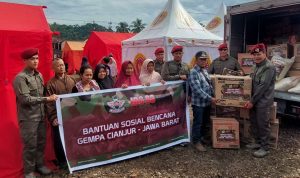 Badan Intelejen Negara (BIN) kembali menyalurkan bantuan untuk korban gempa di Cianjur. kebutuhan pokok itu, terdiri sembako