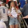 A Female Football Fan From England Flashes Boobs