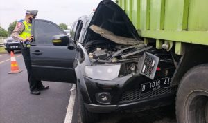Kecelakaan di Jalan Tol Cipali kembali terjadi pada pukul 13.30 WIB melibatkan kendaraan Mitsibisti Pajero yang ditumpangi Kepala BKD