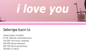 Tes Bucin Google Form/Tangkapan Layar Google Form