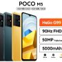 POCO M5 Series memiliki performa yang bisa di ajak Nge-Gas dengan chipset terbaru Helio G99. Tapi har dengan harga paling murah dikelasnya.