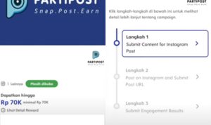 Aplikasi Penghasil Saldo Uang atau Dana Partipost/ Tangkap Layar YouTube Darti Rahmah