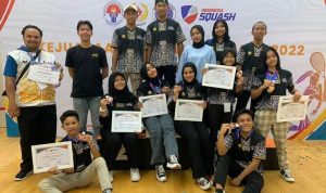 Provinsi Jawa Barat berhasil menjadi juara umum pada Kejuaraan Nasional Squash 2022.Dari 12 nomor dan kelompok usia yang dipertandingkan