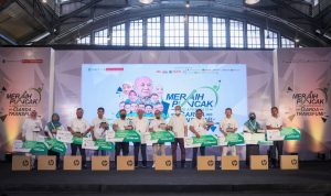 PULIHKAN EKONOMI: MenKopUKM Teten Masduki dalam acara Apresiasi Garda Transfumi 2022 bertajuk ‘Garda Transfumi Mendampingi Pelosok Negeri,’ di Gedung Pos Bloc, Jakarta, Kamis (24/11).