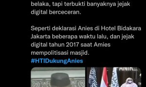 ILUSTRASI: Trending topik di Twittet #HTIDukungAnies.