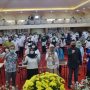 KOMPAK: Peserta Try Out CASN Juara khususnya tenaga kesehatan berama BKD Jabar saat foto bersama sebelum pelaksanaan latihan di SMKN 3 Bandung. (YANUAR/JABAR EKSPRES)