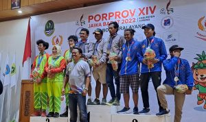 RAIH PRESTASI: Cabang Olahraga Gantole Kabupaten Bogor mampu keluar sebagai juara umum Porprov Jabar 2022 setelah meraih tiga emas dan 5 perak.