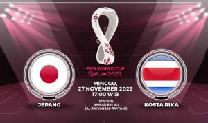 JADWAL PIALA DUNIA: Link streaming Piala Dunia gratis dengan kulalitas HD dalam laga Jepang vs Kosta Rika, Minggu 27 November 2022 sore ini.