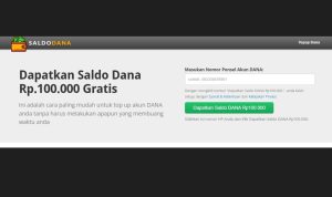 Daftarkan Nomer HP untuk Dapat Saldo DANA Gratis Sebesar Rp100 Ribu, Bisa Langsung Cair, Simak Begini Caranya Daftarkan Nomer HP untuk Dapat Saldo DANA Gratis Sebesar Rp100 Ribu, Bisa Langsung Cair, Simak Begini Caranya