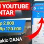 Saldo DANA Gratis Lewat Nonton YouTube, Rp400 Ribu Bisa Cair Tiap Hari, Simak Caranya di Sini!