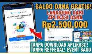 CARA PRAKTIS: Tutorial dapat saldo DANA gratis kaget hingga Rp 2,5 juta melalui aplikasi DANA dengan menonton video YouTube.