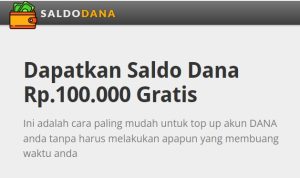 Cukup Masukan Nomer HP Auto Dapat Rp100 Ribu gratis dari Saldo DANA