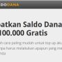 Cukup Masukan Nomer HP Auto Dapat Rp100 Ribu gratis dari Saldo DANA