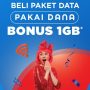 Pesta Kuota Akhir Tahun, Dapatkan Saldo DANA Gratis Bonus Paket Data 1GB.