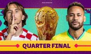 Live streaming gratis prempat final piala dunia tersaji dalam laga Kroasia vs Brazil.