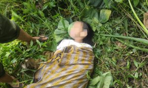 Seorang perempuan ditemukan dalam keadaan setengah telanjang di Kecamatan Klapanunggal, Kabupaten Bogor. (Dok Polsek Klapanunggal)