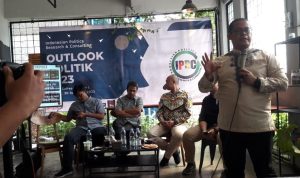 IPRC: Tensi Politik Elektoral Meningkat di Tahun 2023 Board of Advisior IPRC, Muradi memberikan penjelasakan mengenai tensi politik elektoral pada 2023, Jumat 30 Desember 2022.