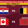 Hasil Piala Dunia 2022 Kroasia vs Belgia dan Kanada vs Maroko