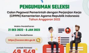 Tata cara Pendaftara P3K Kementrian Agama SSCASN BKN dan Jadwal Seleksi P3K (sumber: akun Instagram @kemenag_ri)