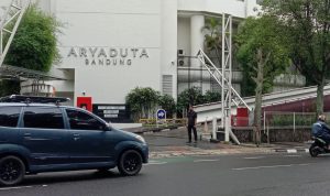 Salah satu Hotel di Kota Bandung. PHRI menyebut okupansi hotel selama libur natal 2022 menhalami penurunan dibangdingkan dengan tahun sebelumnya. (SANDI NUGRAHA/JABAREKSPRES)