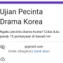 link tes ujian pecinta drama korea terbaru 2023