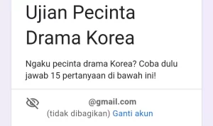 link ujian pecinta drama korea yang sempat viral, coba sekarang!