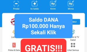 saldo dana gratis 100 ribu