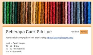 Link tes ujian cuek via google Form.