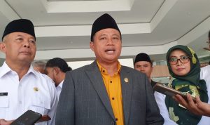 Wakil Gubernur Uu Ruzhanul Ulum saat sesi wawancara.