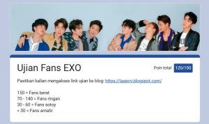 Link Ujian EXO, buktikan kamu EXO-L sejati