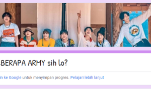 Link Ujian Army BTS/ Tasngkap Layar Google Form